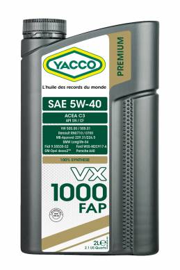 Synthetic 100% Automobile VX 1000 FAP SAE 5W40