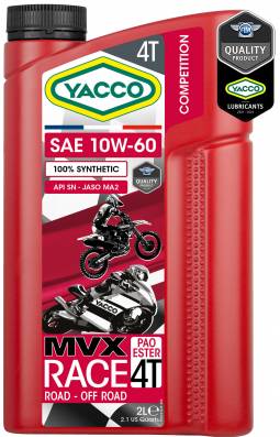 Synthetic 100% Moto / quad / Karting MVX RACE 4T SAE 10W60