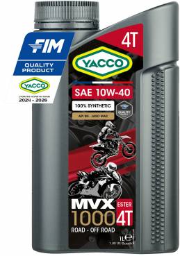 Synthetic 100% Moto / quad / Karting MVX 1000 4T SAE 10W40