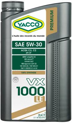 Synthetic 100% Automobile VX 1000 LE SAE 5W30